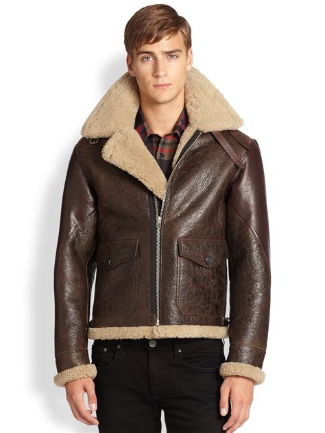 burberry brit shearling aviator jacket|shearling aviator jacket.